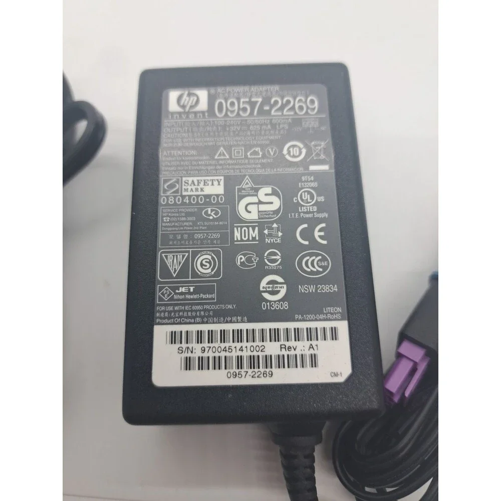 Genuine HP 0957-2269 AC DC Adapter Charger Power Supply Cord